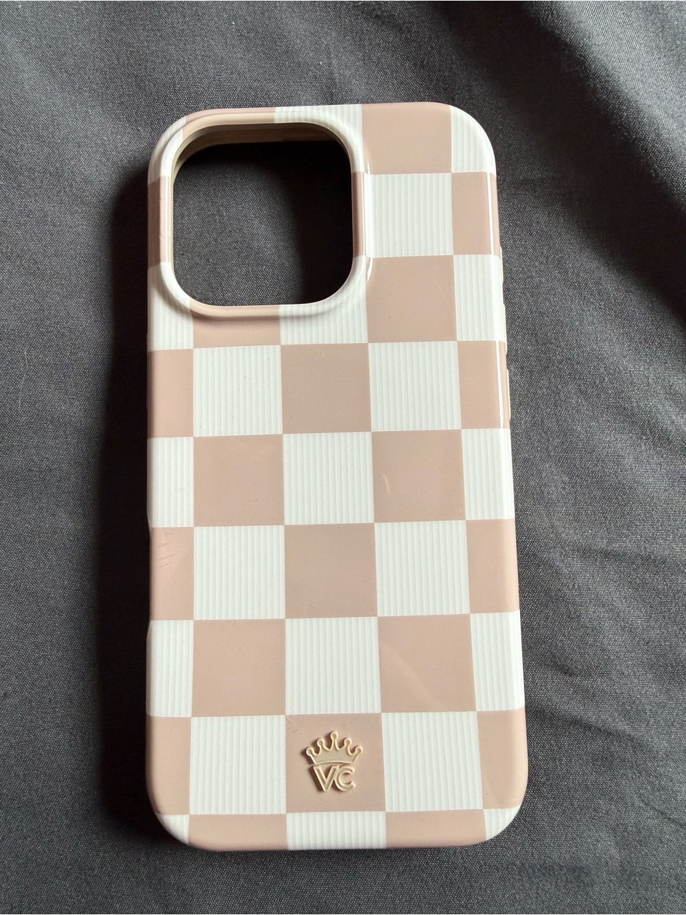 Velvet Caviar Pink & White Checkerboard Phone Case
